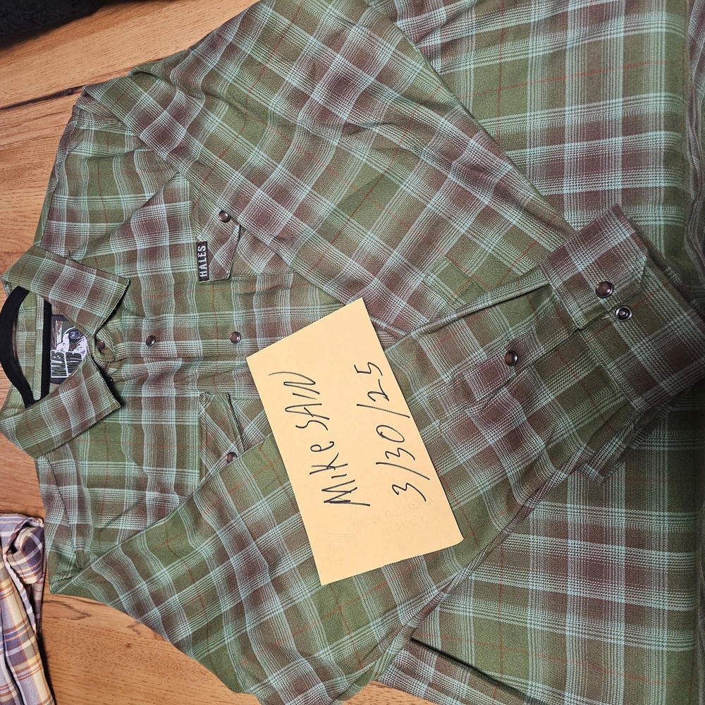 Green Plaid Button-Up Shirt